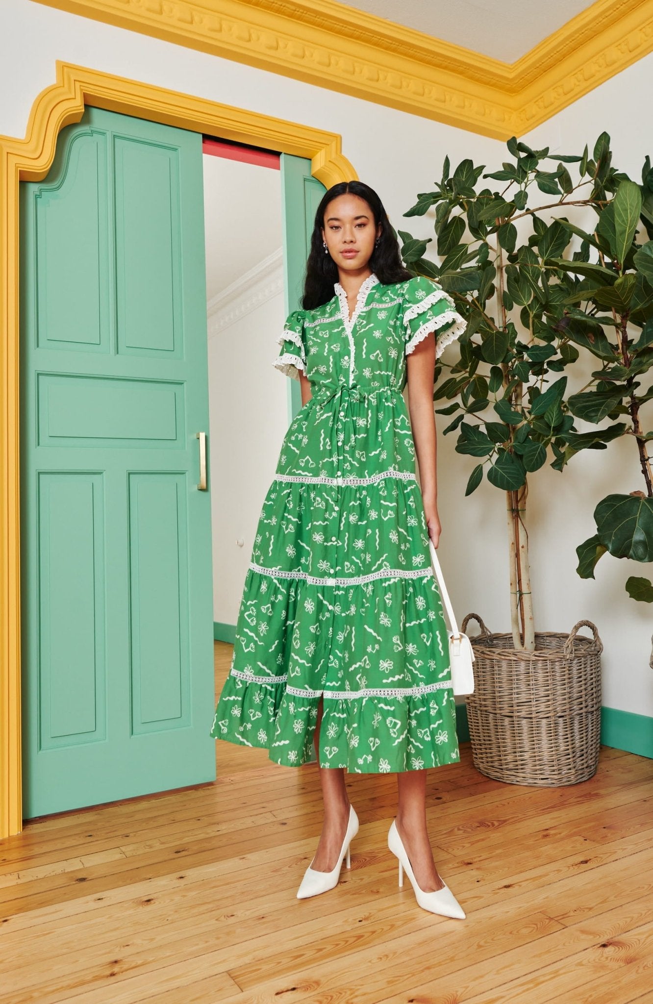 Celia Needle And Thread Green Dress Needle Thread Celia Sequin-embellished  Ruffled Tulle Mini Dress