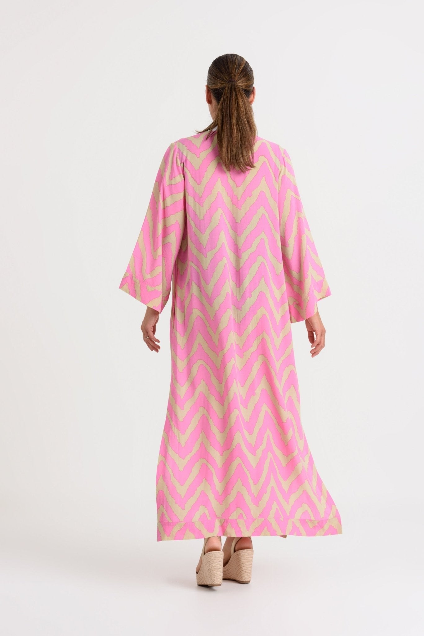 Feather & Find Eclipse Kaftan, Flow. Available at Pasha Living