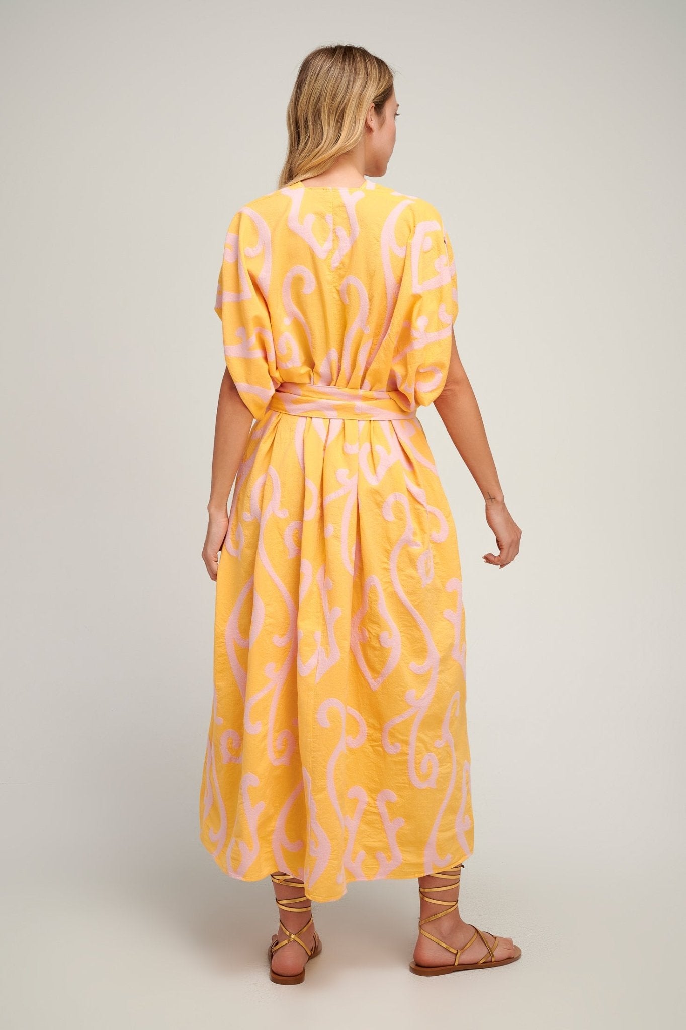 Pearl & Caviar Zakar Dress Yellow. Available at Pasha Living