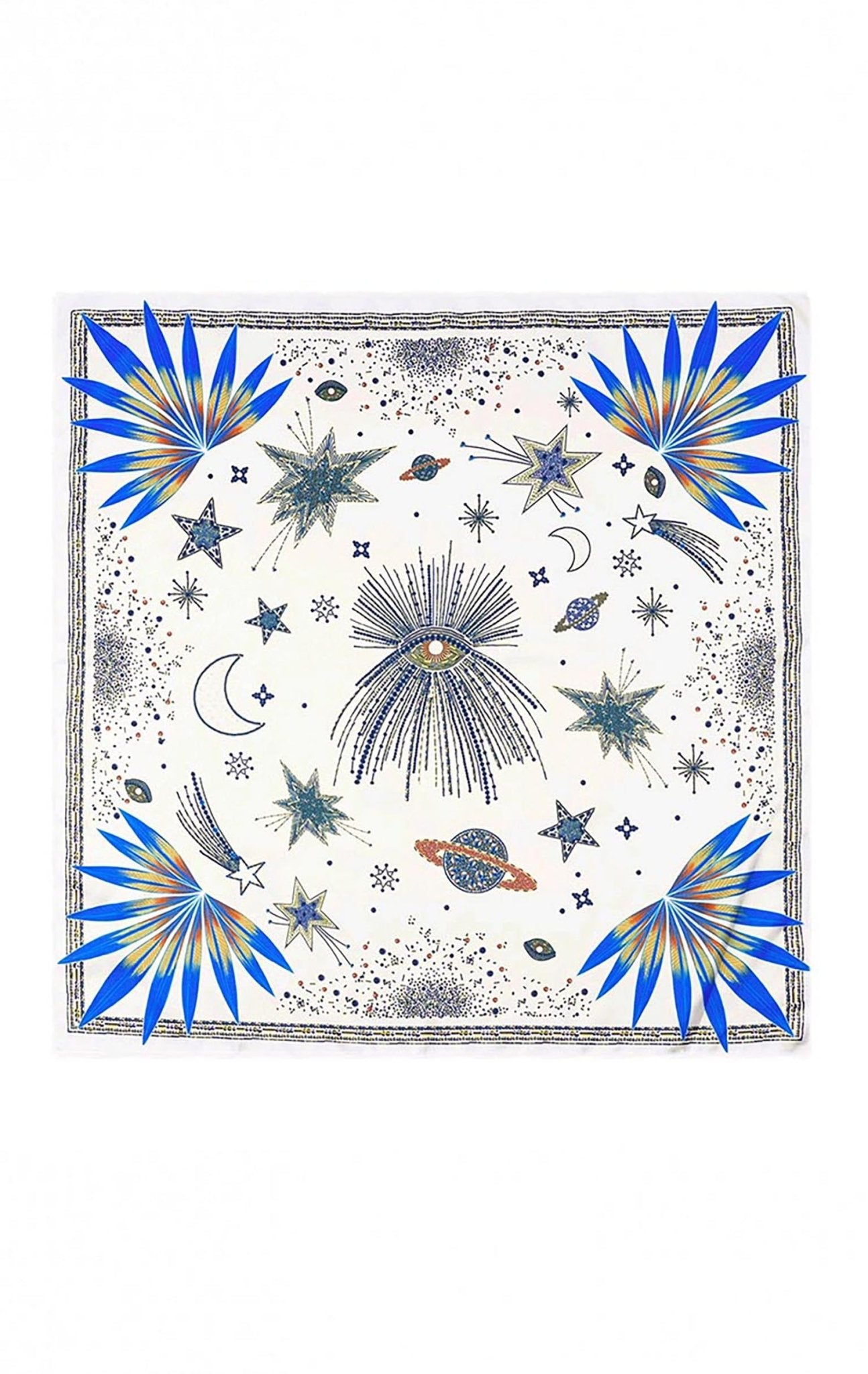 Wild Paris, Comet & Stars Beach Sarong | white - Pasha Living