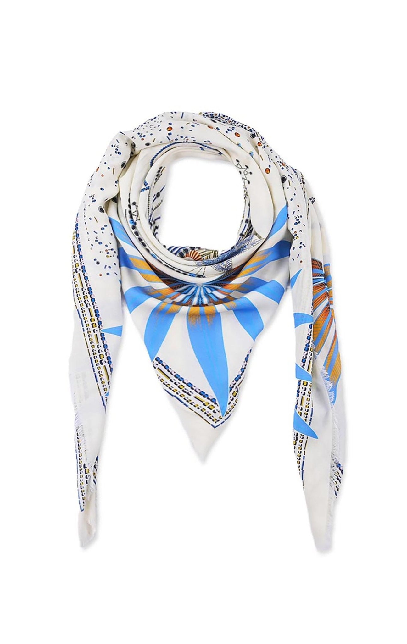 Wild Paris, Comet & Stars Beach Sarong | white - Pasha Living