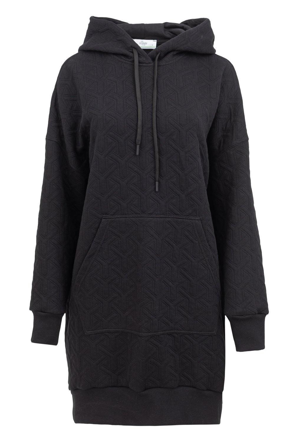 Fiona Black Sweatshirt Dress