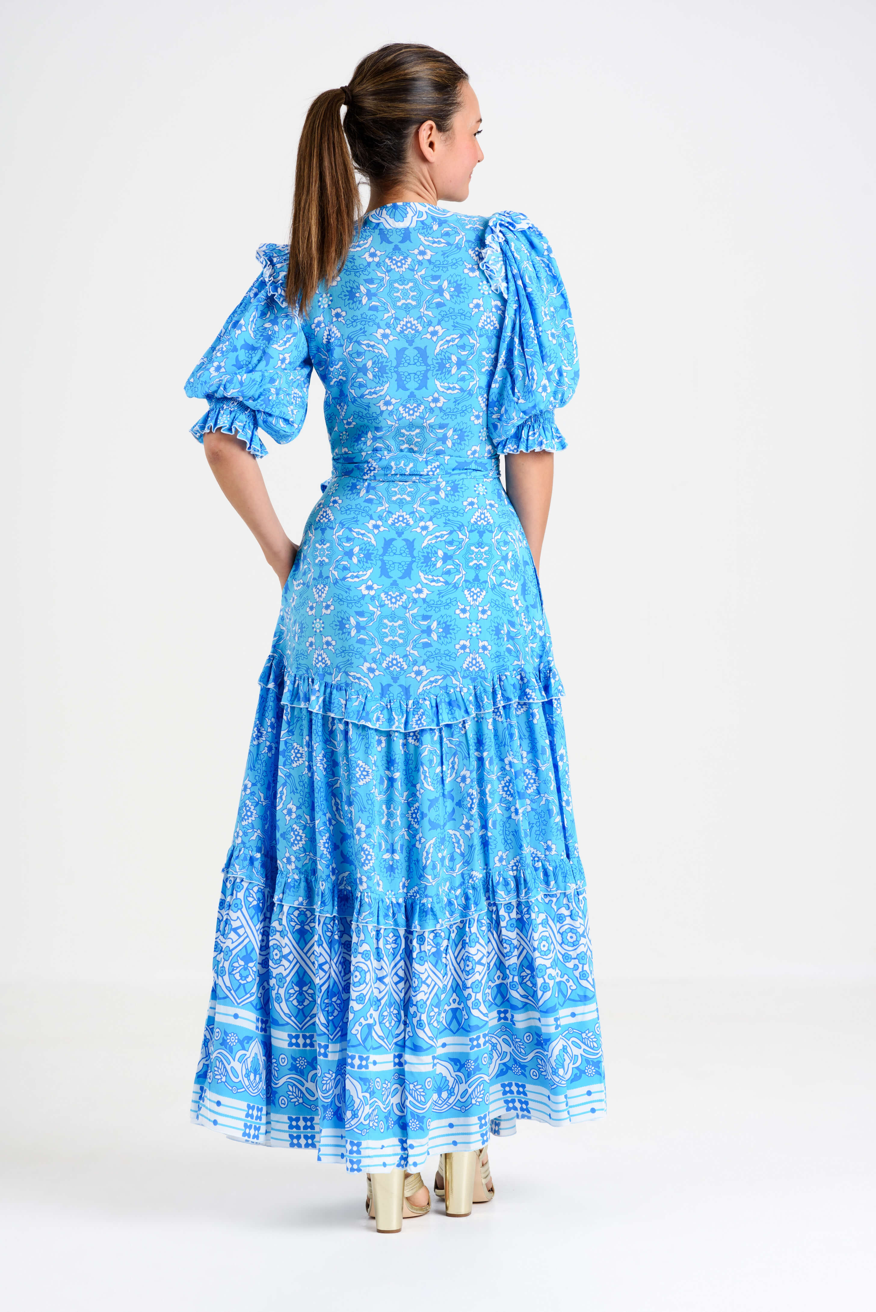 Feather and Find blue maxi dress