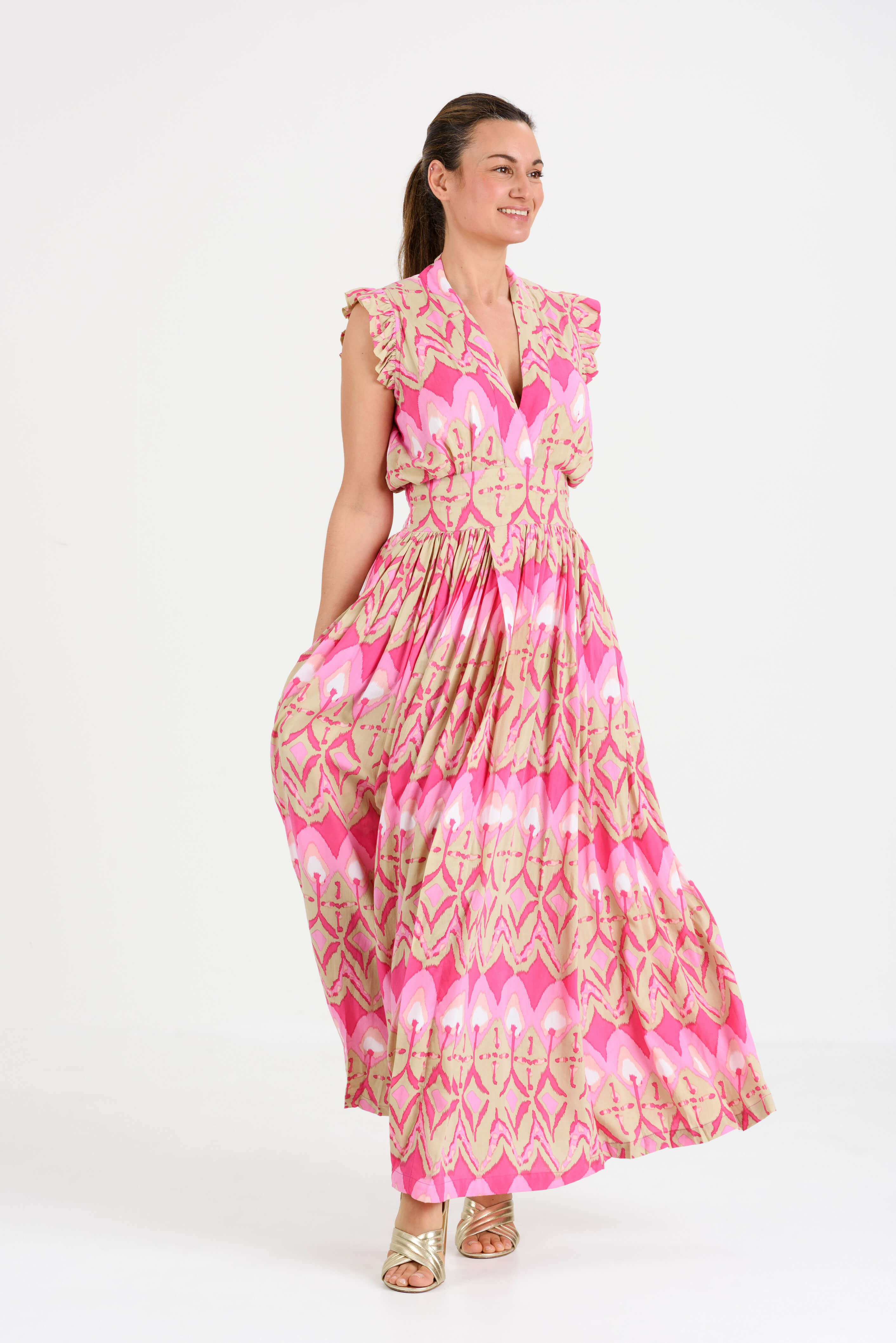 Feather and Find pink maxi dress 