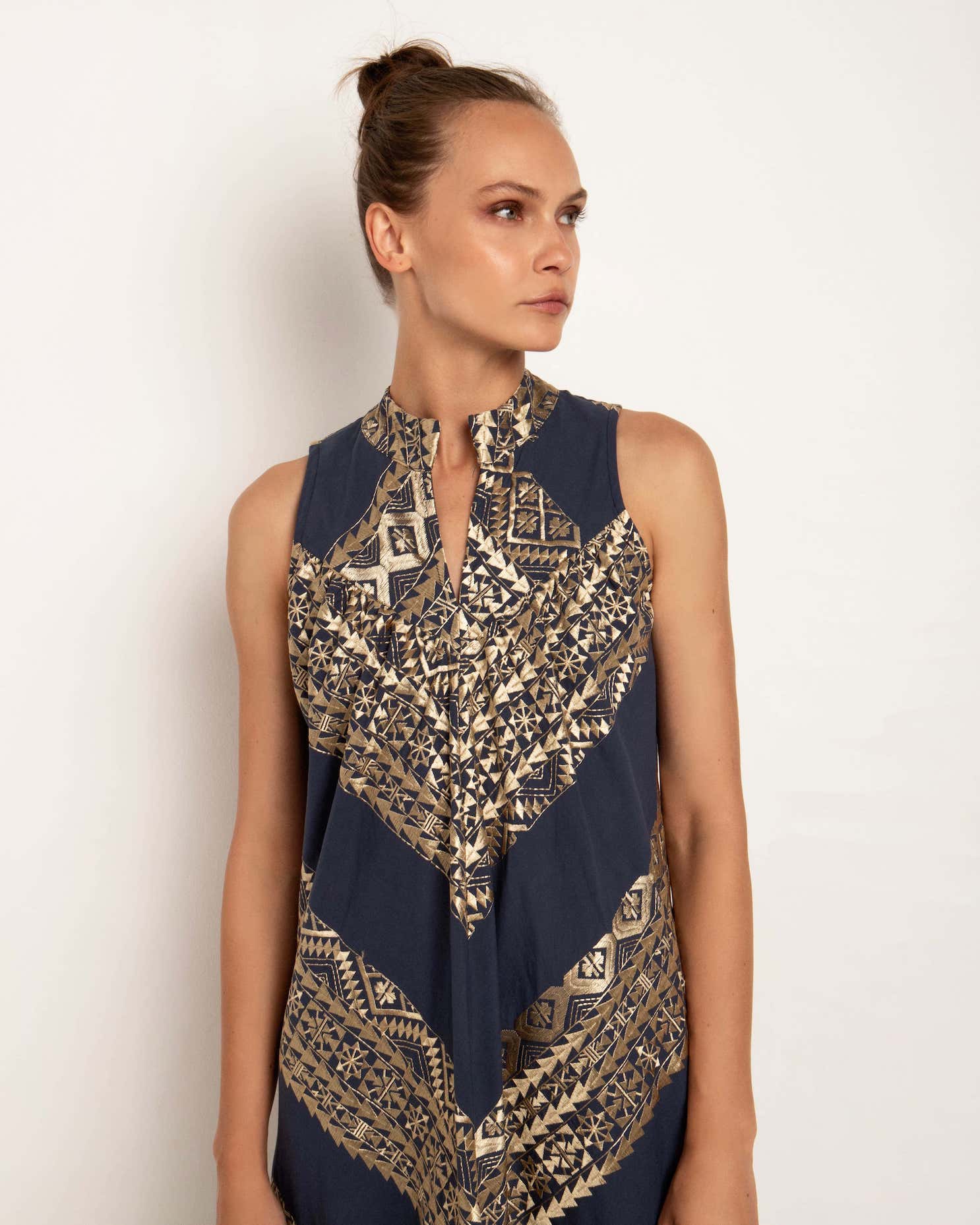 Long navy summer dress hotsell