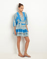 Greek Archaic Kori Blue Mini Dress