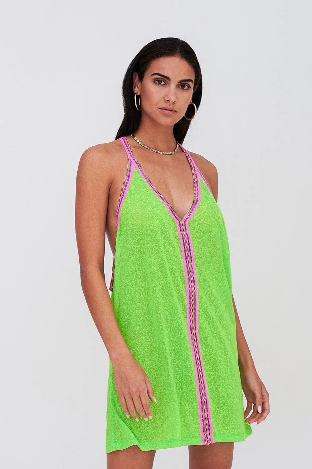 Pitusa Mini Sundress Lime Green