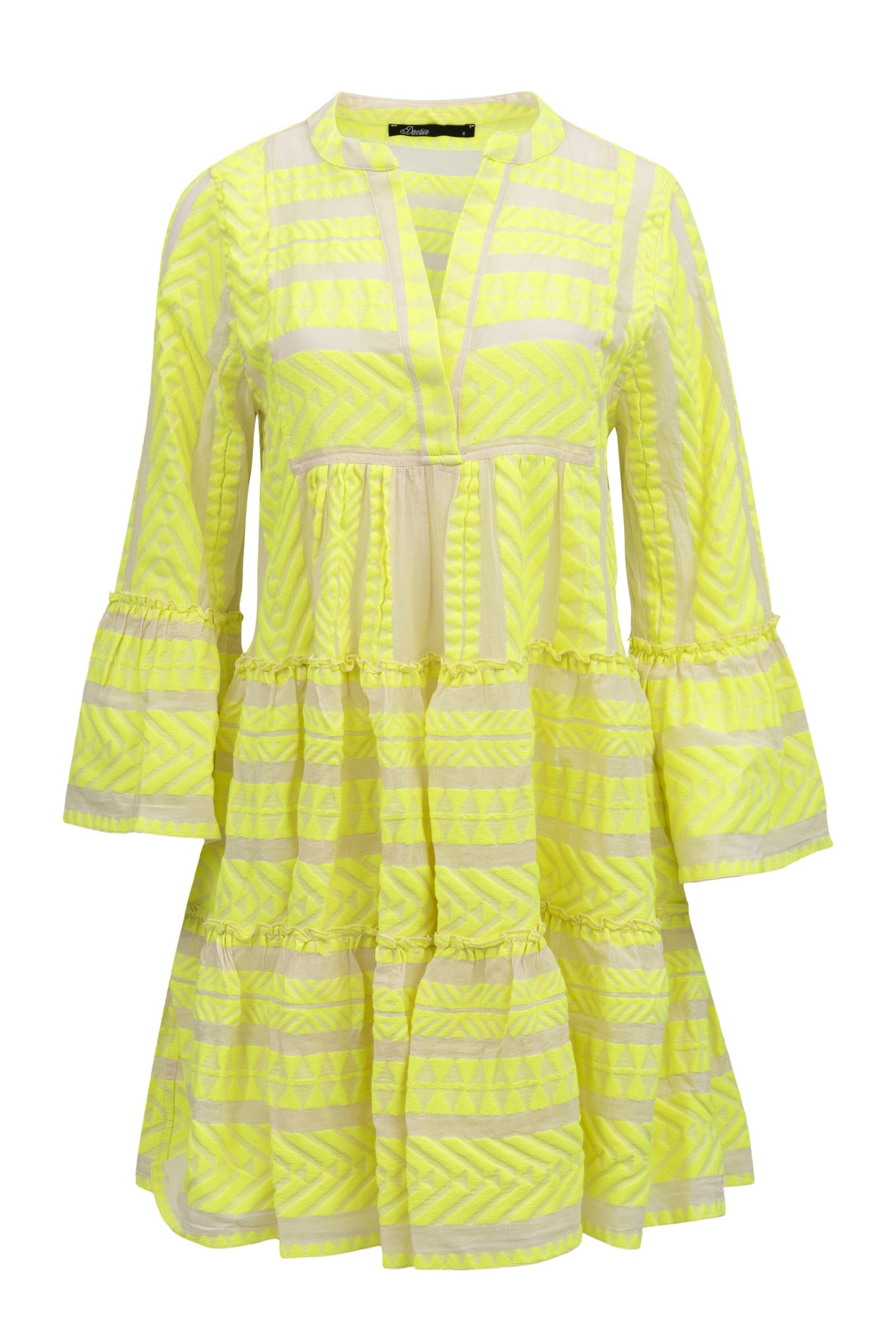 Devotion Twin Neon Yellow Ella Midi Dress