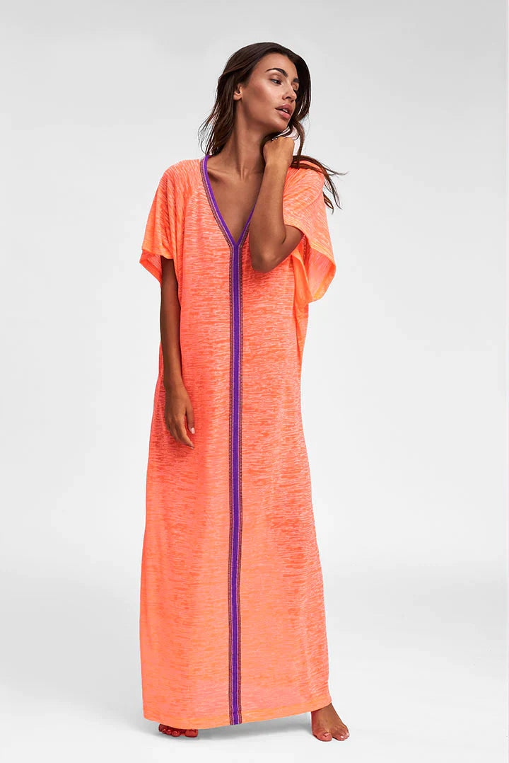 Pitusa Inca Abaya Kaftan Coral 