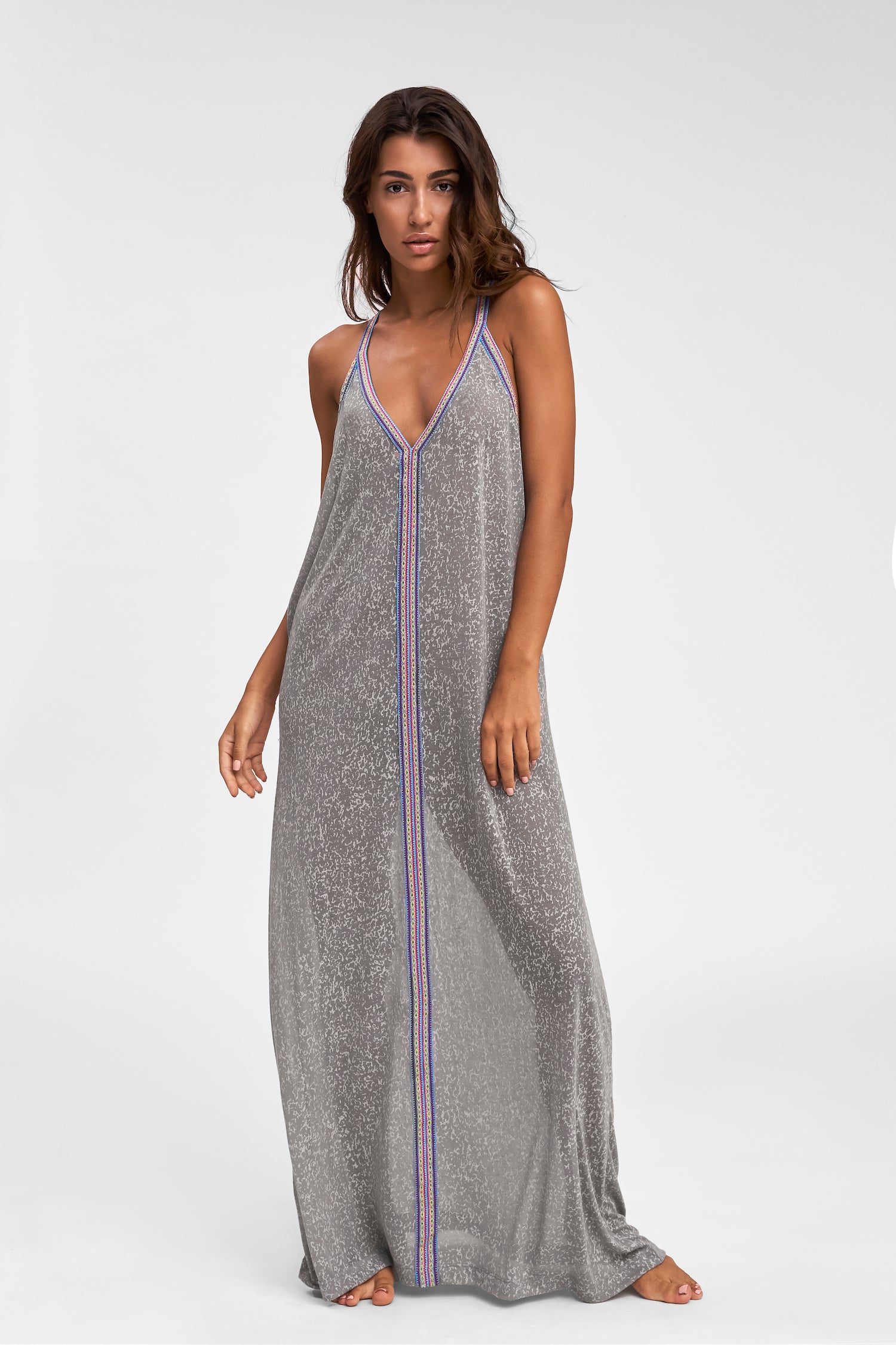 Pitusa long grey dress