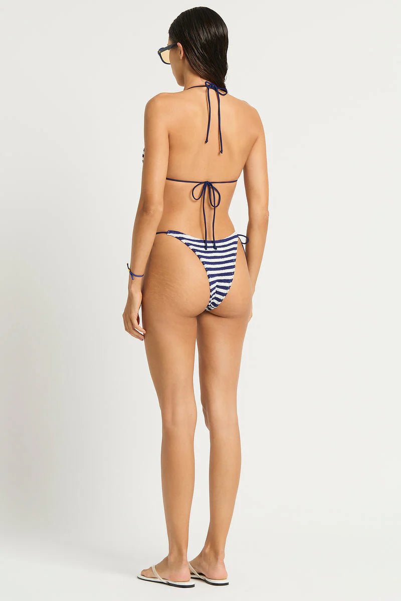 Bond - Eye Beaded Triangle Bikini | Navy & White. Available at Pasha Living