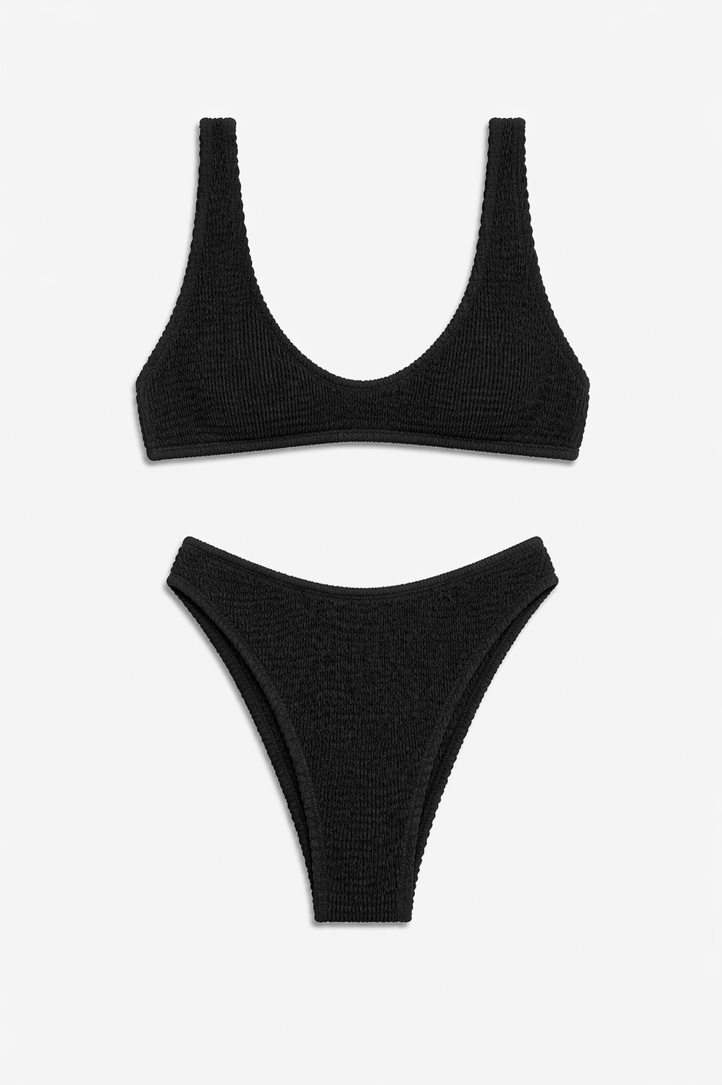 Bond - Eye One Size Crinkle Bikini | Black. Available at Pasha Living