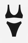 Bond - Eye One Size Crinkle Bikini | Black. Available at Pasha Living