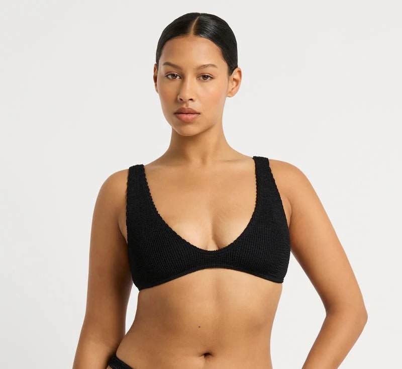 Bond - Eye One Size Crinkle Bikini | Black. Available at Pasha Living
