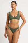 Bond - Eye One Size Crinkle Bikini | Khaki. Available at Pasha Living