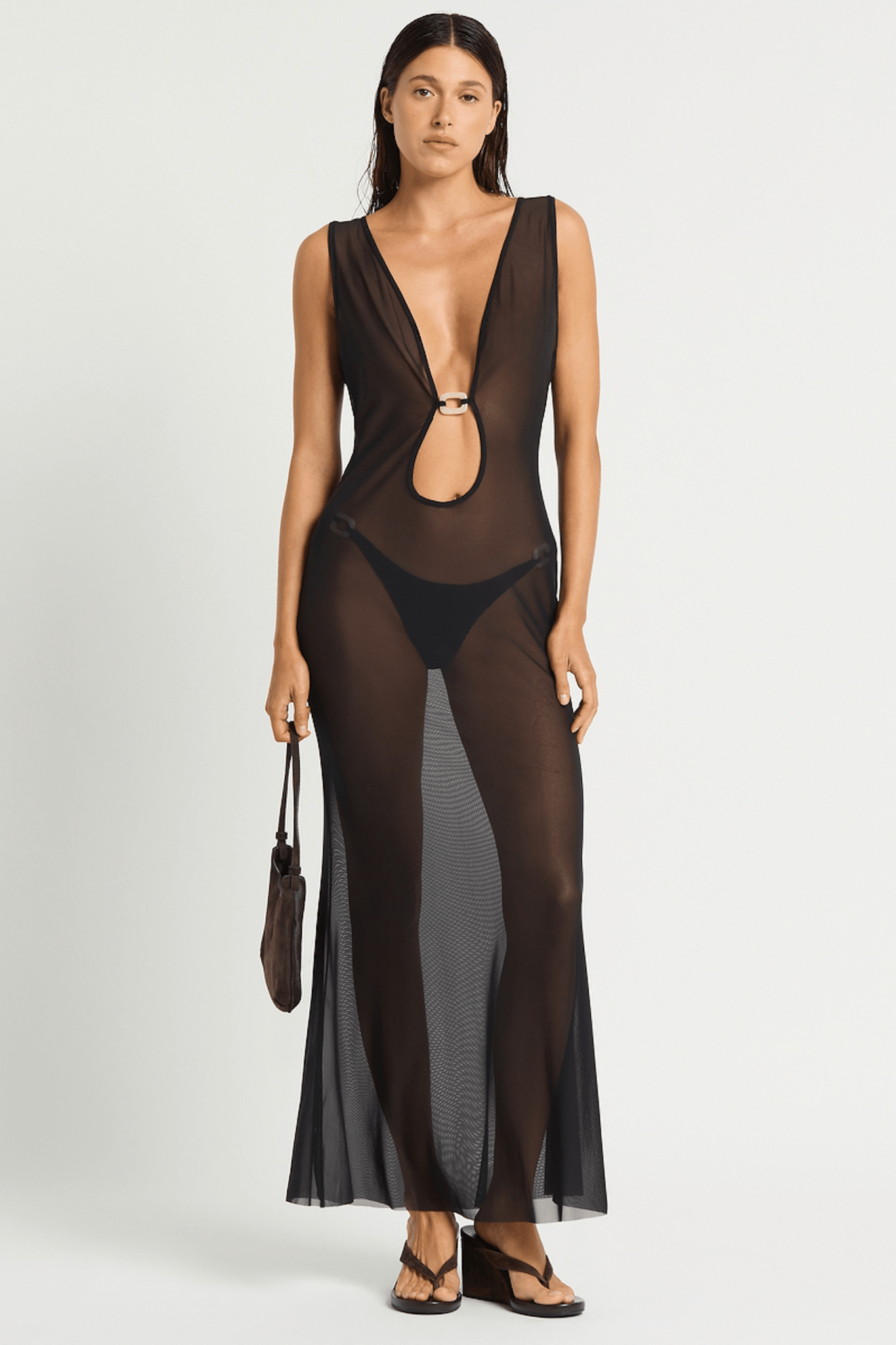 Bond - Eye Ring Harper Maxi Dress | Black. Available at Pasha Living