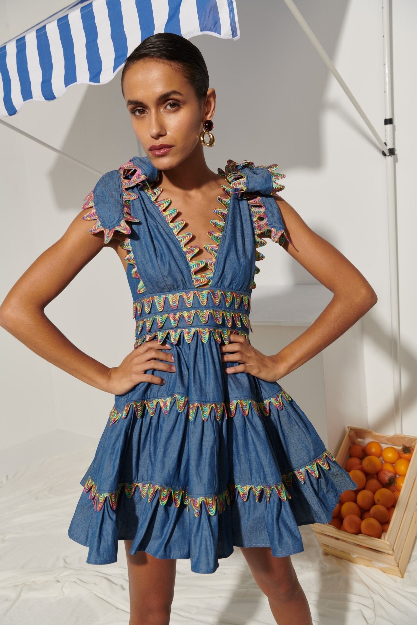 CELIA B Cheli Dress Denim - Pasha Living