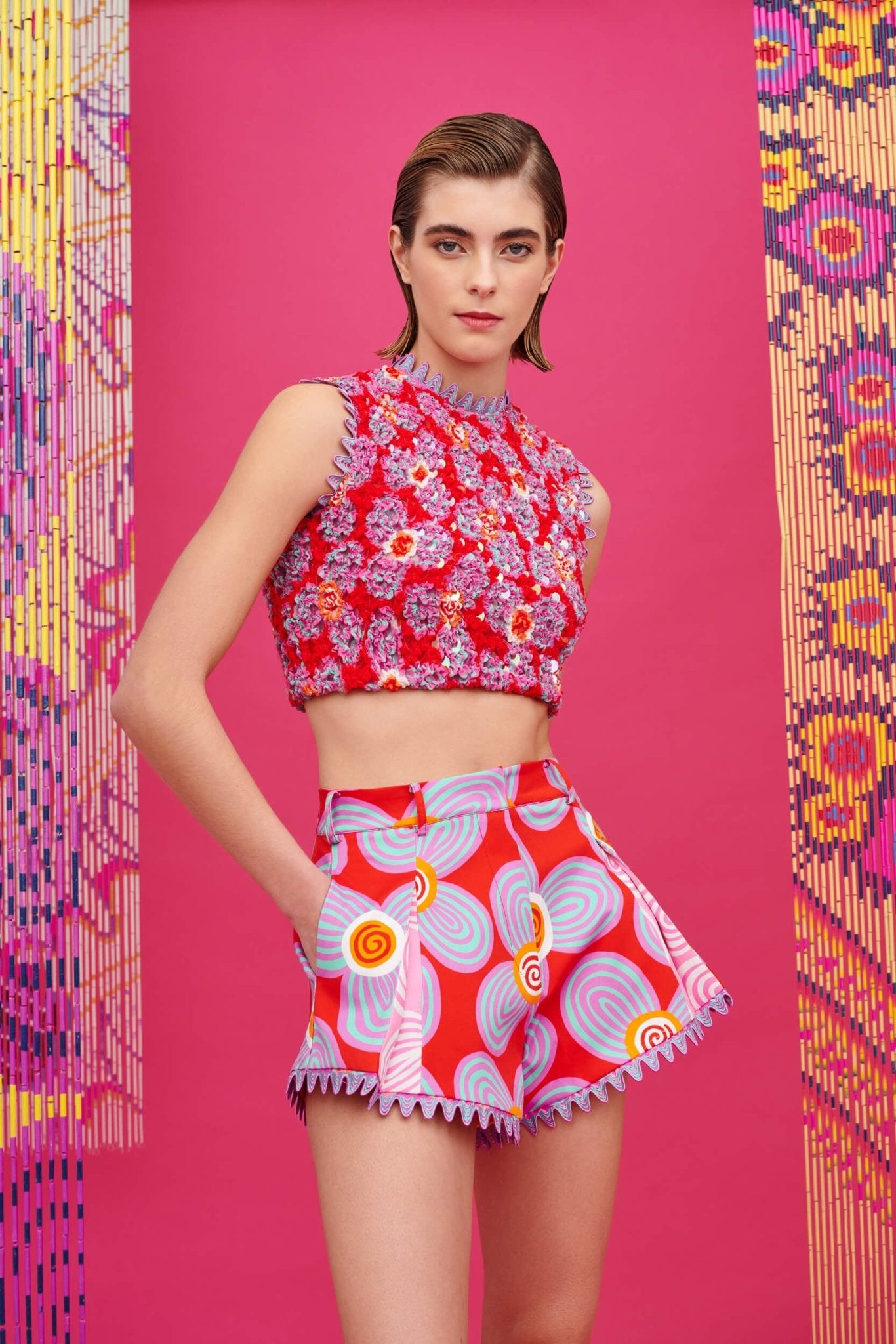 Celia B CELIA B & ZANDRA RHODES | Lele Shorts - Shorts Pasha Living
