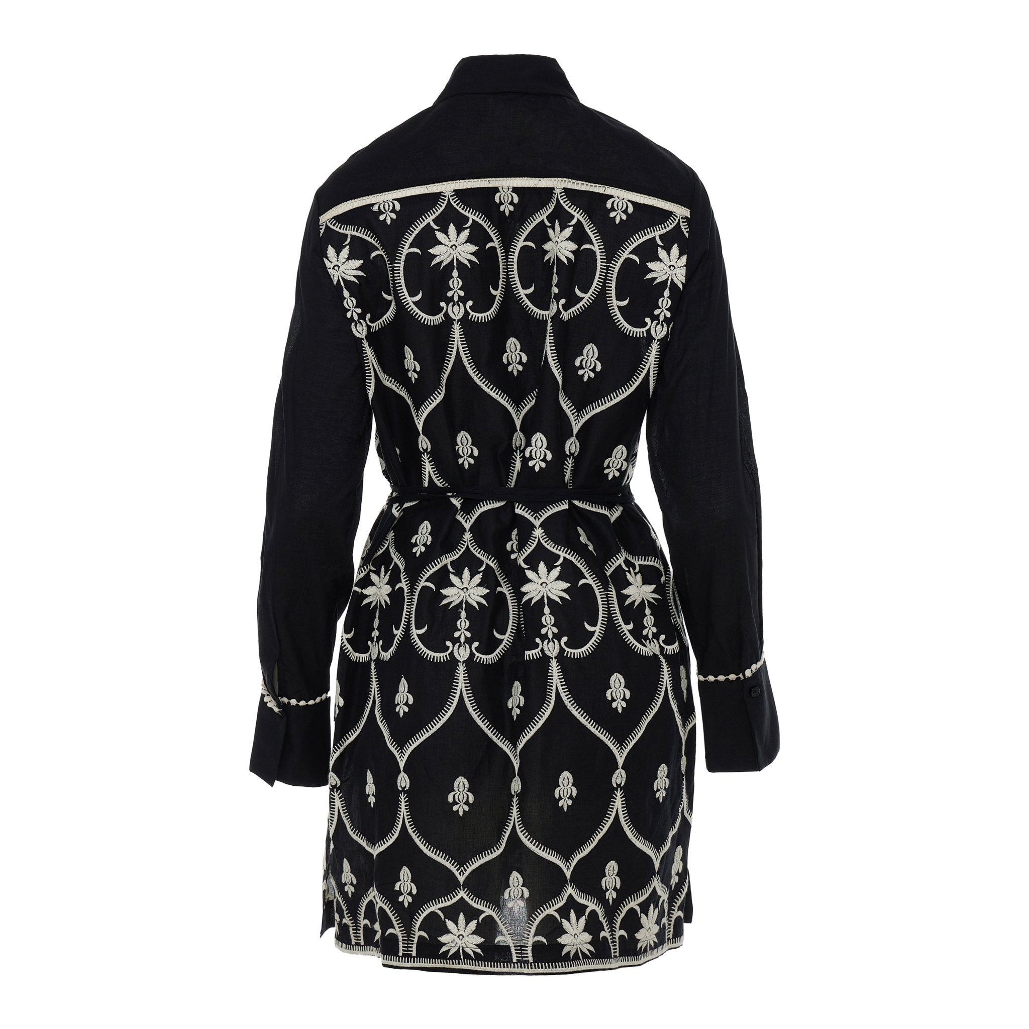 Winsome Black Embroidered Shirt Dress Winsome Black Embroidered Shirt Dress