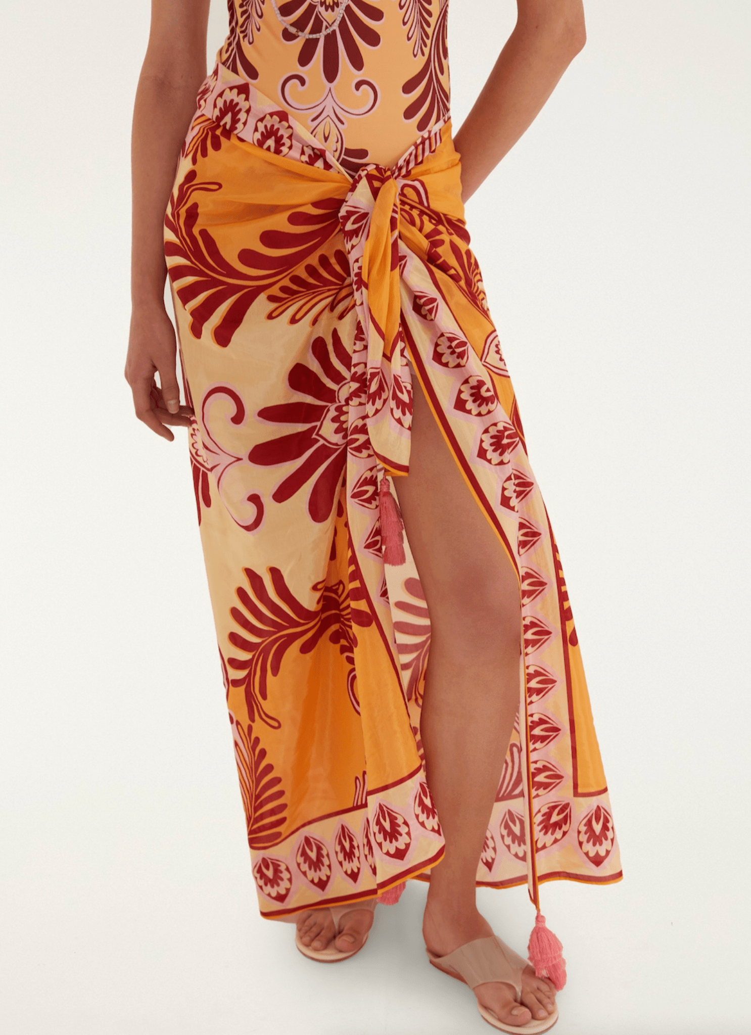 Farm Rio Multicolored Arabesc Sarong. Available at Pasha Living