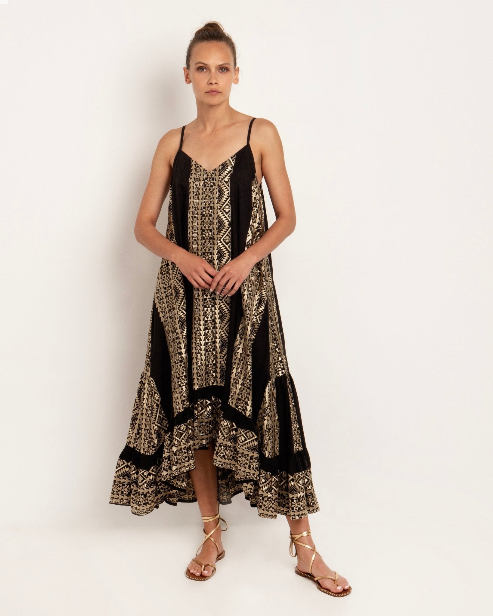 Greek Archaic Kori Classic Triangle Strappy Dress Pasha Living Greek Archaic Kori Classic Triangle Strappy Dress Pasha Living
