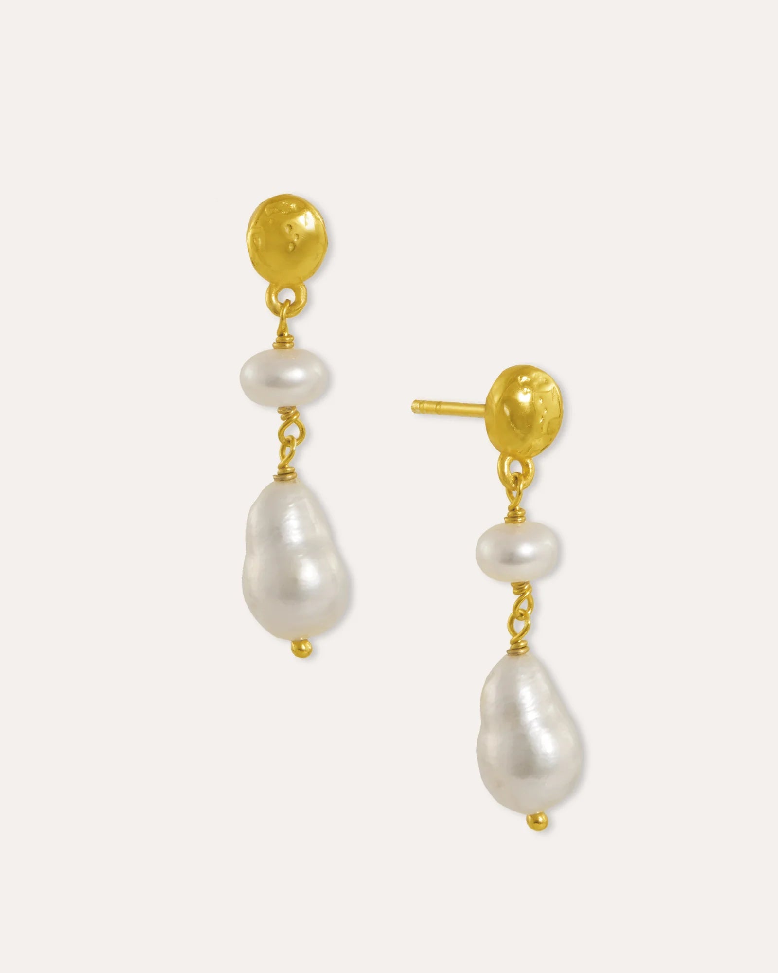 Kyra Pearl Drop Stud Earrings - Pasha Living