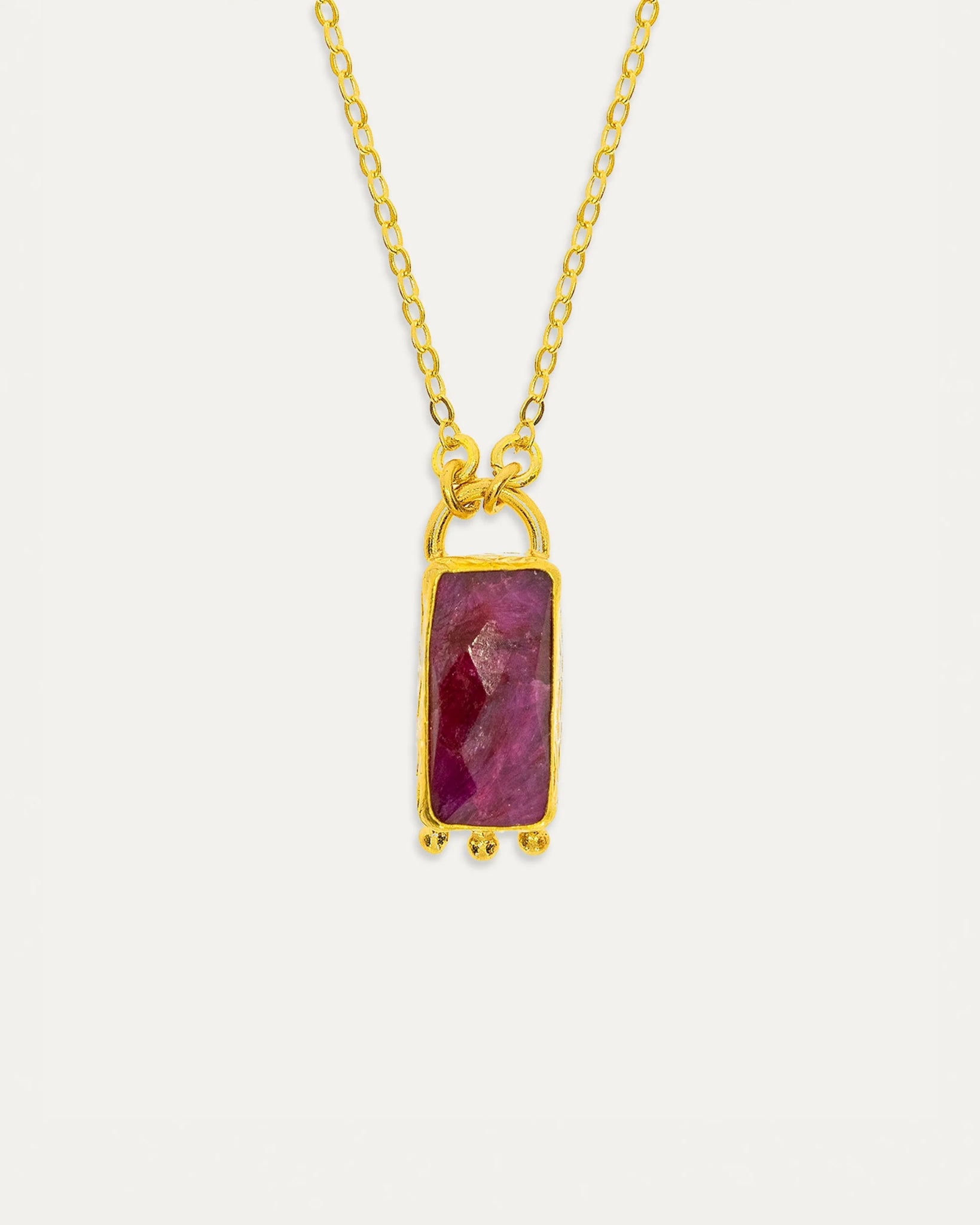 Nima Ruby Pendant Necklace - Pasha Living