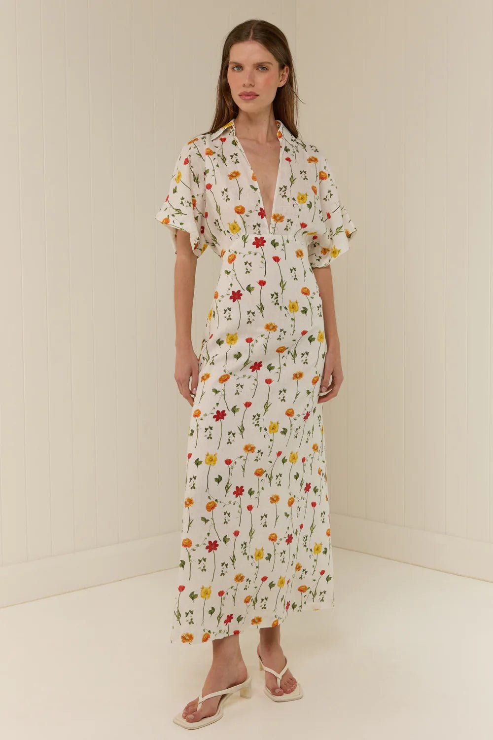 Palm Noosa Jasmine Dress Garden Blooms. Available at Pasha Living