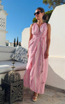 Pearl & Caviar Finikas Halterneck Dress Pink. Available at Pasha Living