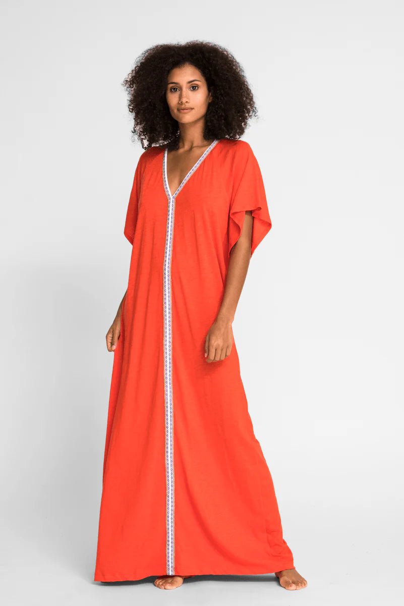 Pitusa PITUSA PIMA Inca Abaya | Blood Orange - Dress Pasha Living