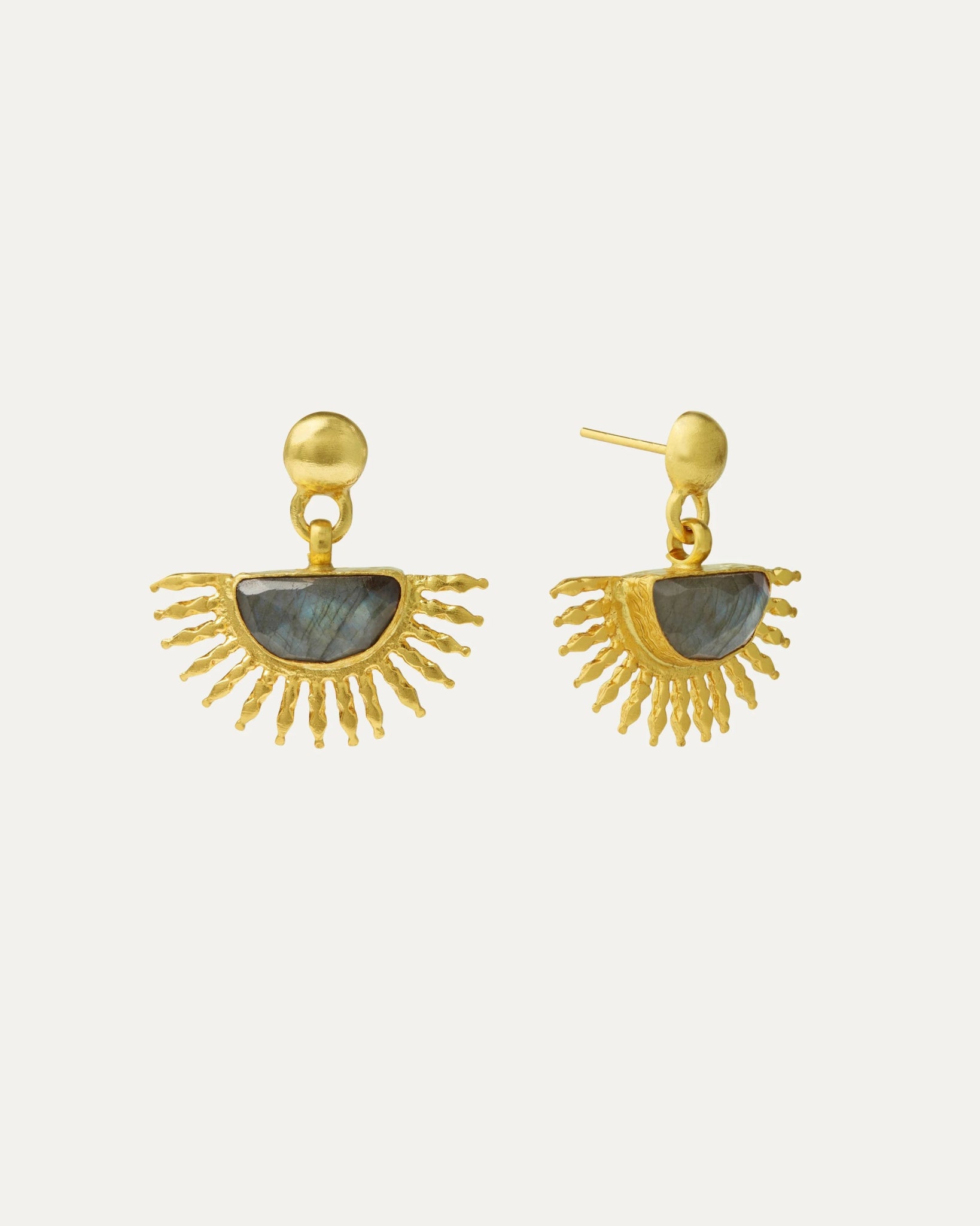 Sunrise Labradorite Drop Stud Earrings - Pasha Living