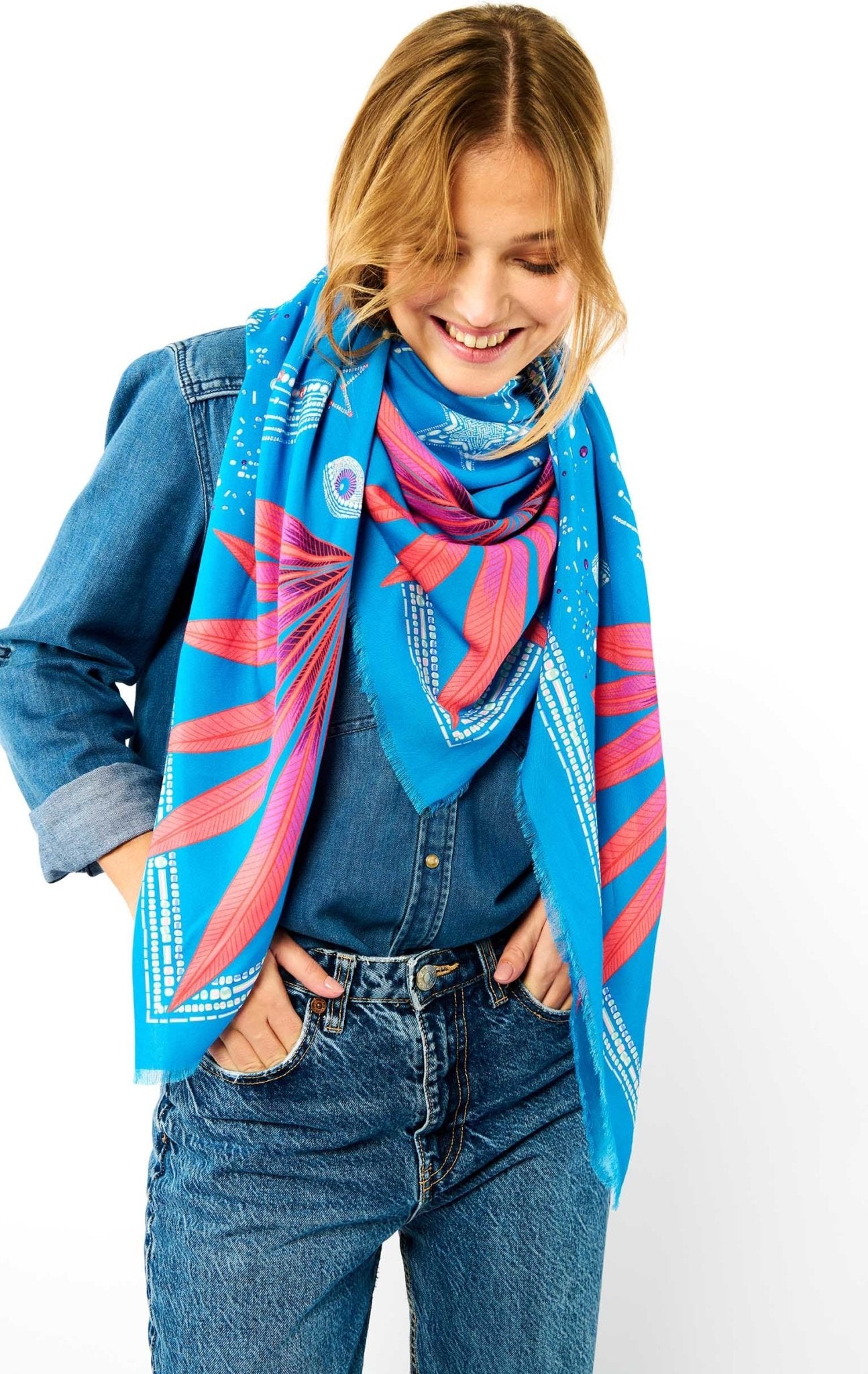 Wild WILD Comet Sarong/Scarf | Blue - Sarong Pasha Living
