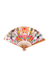 Wild Enchanted Print Hand Fan | Pink. Available at Pasha Living