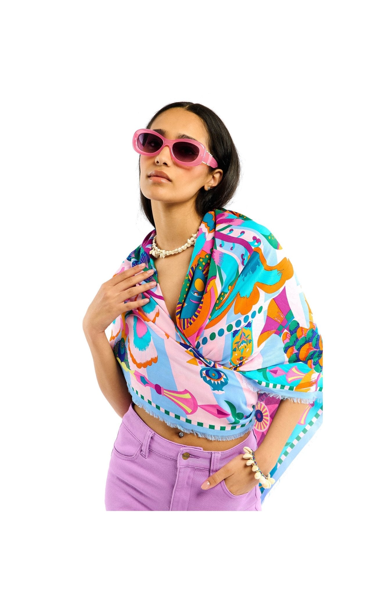 Wild Enchanted Sarong |Blue. Available at Pasha Living