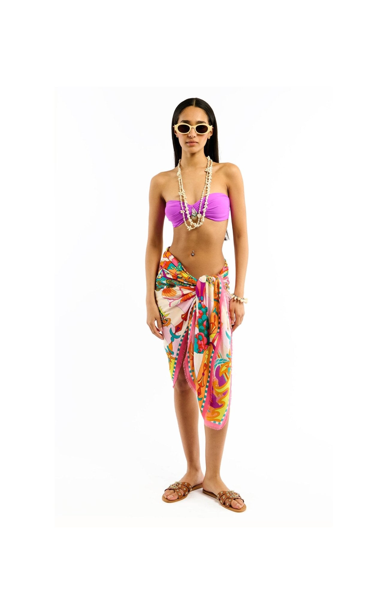 Wild Enchanted Sarong | Pink. Available at Pasha Living