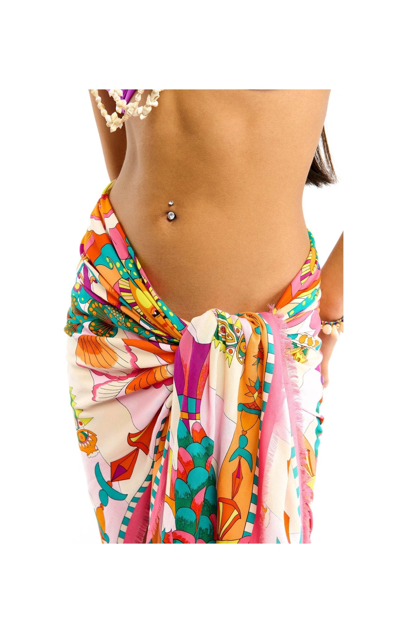 Wild Enchanted Sarong | Pink. Available at Pasha Living