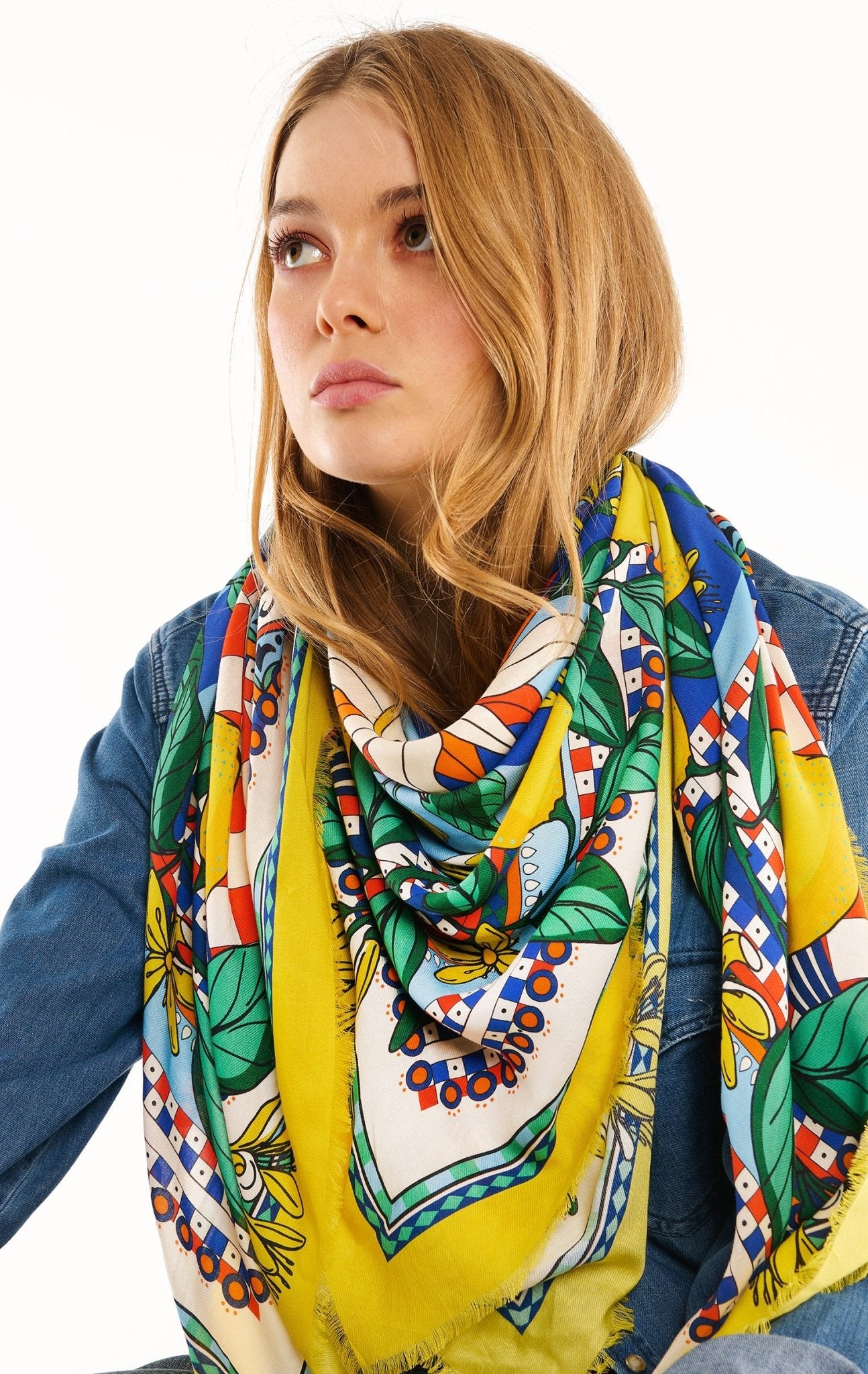 Wild WILD Sicily Sarong/Scarf | Blue - Sarong Pasha Living