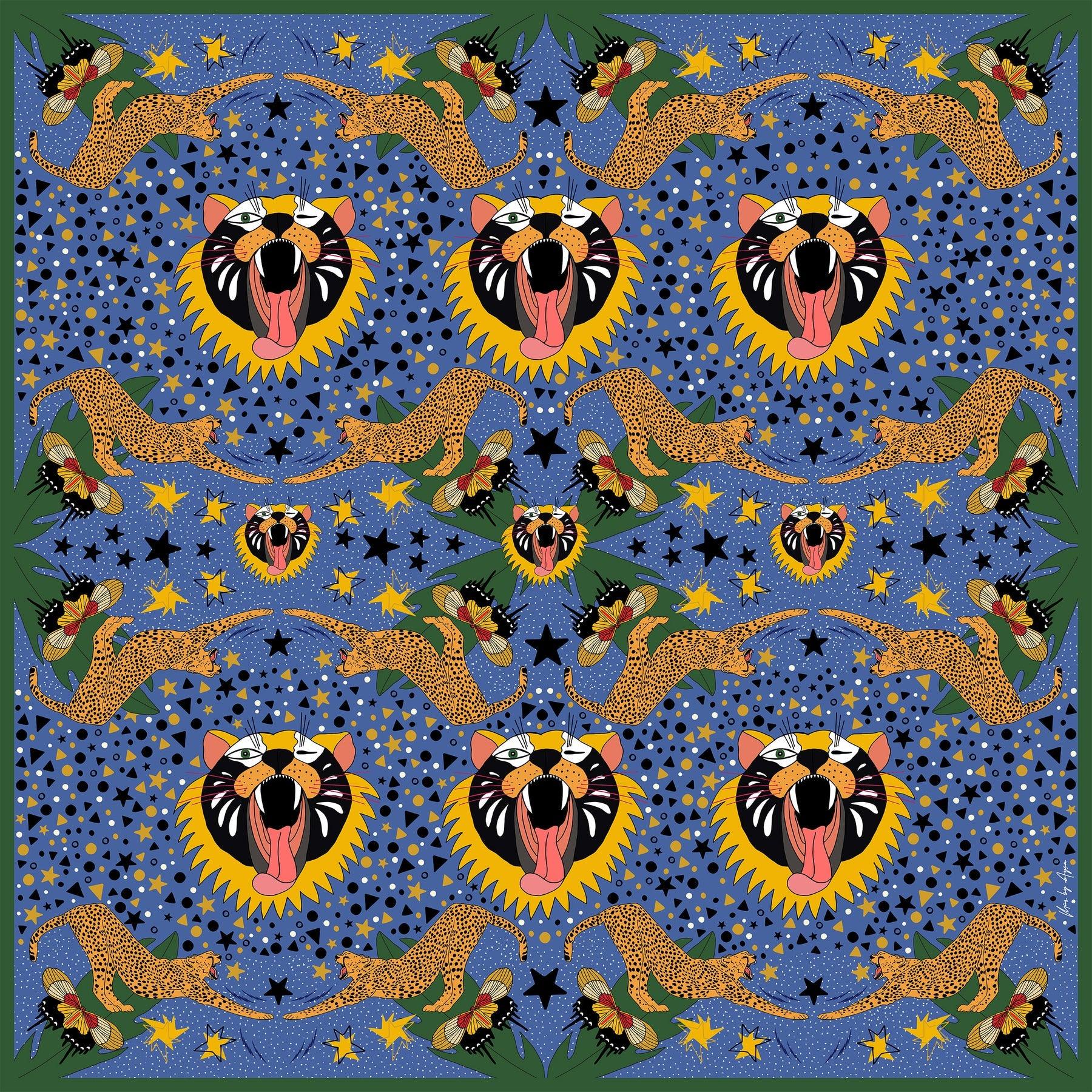 BEACH SARONG, PAREOS by MUR | TIGER BLUE - Pasha Living 