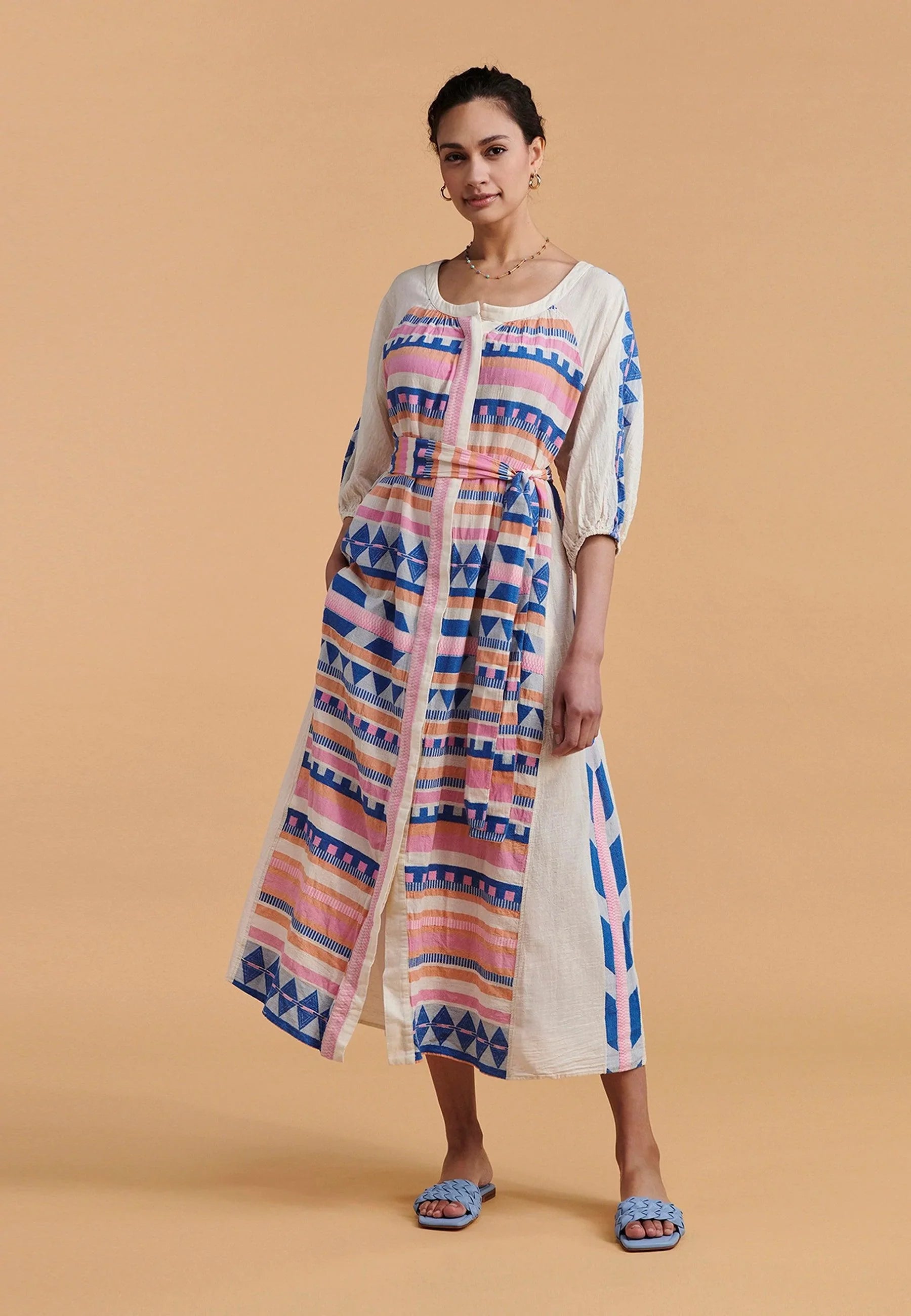 DEVOTION TWINS Moni Dress | Blue & Pink - Pasha Living 