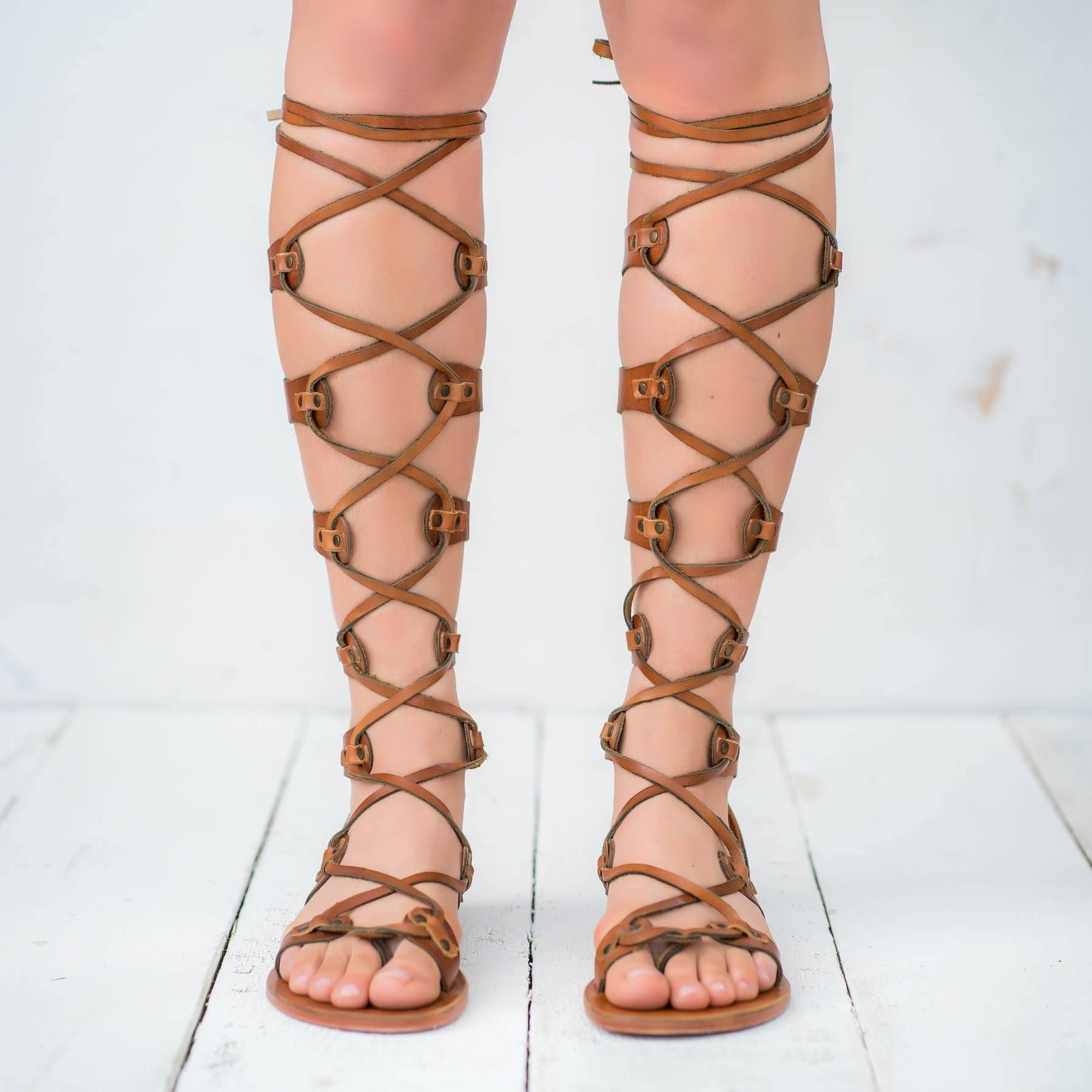 Pasha Living DIANA Tan Leather Sandal - Sandals Pasha Living
